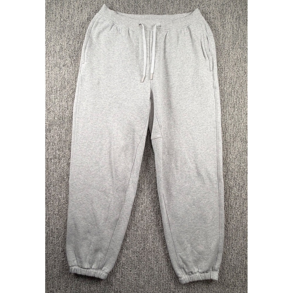 Lululemon City Sweat Jogger Mens M Grey Heathered French Terry Tapered Pants